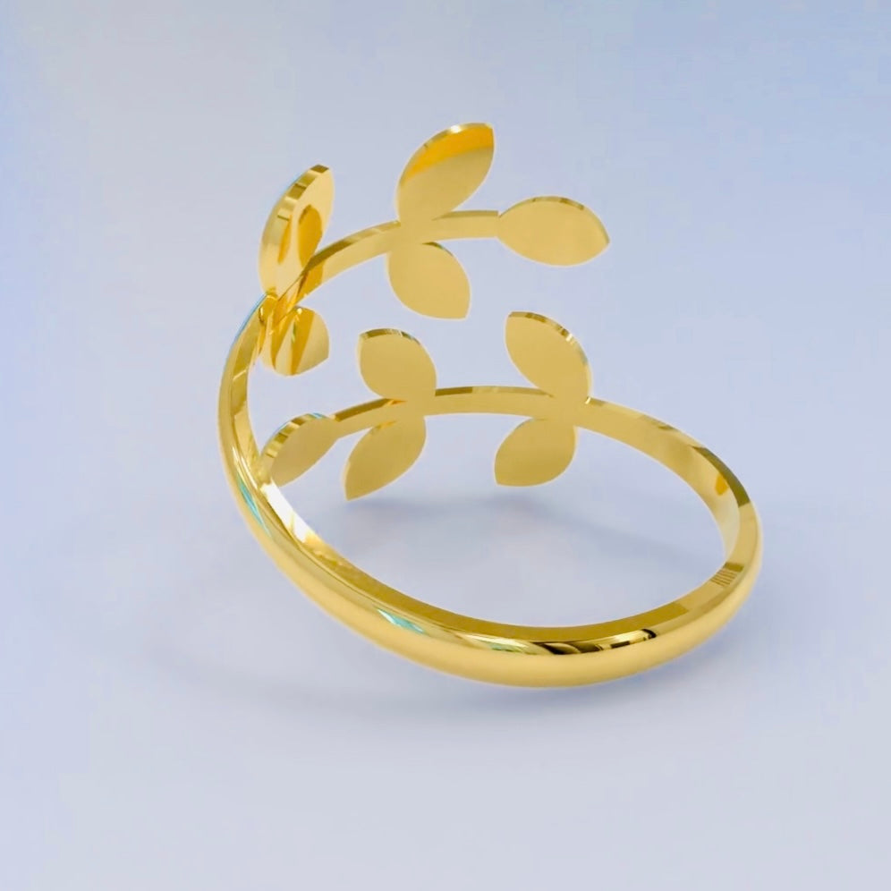 Olive branch ring