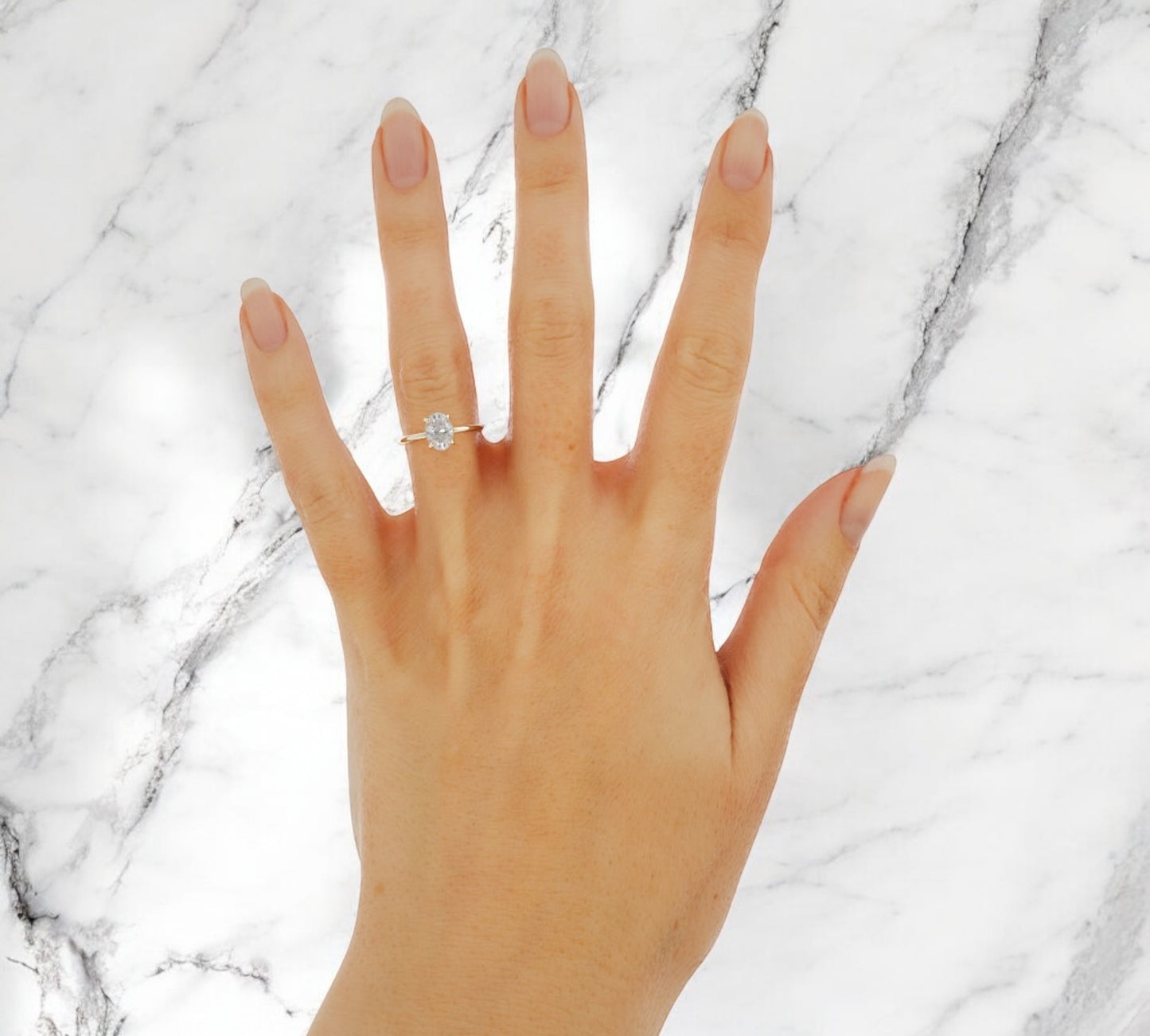 1 Carat VS Oval Cut Lab Diamond Solitaire Ring