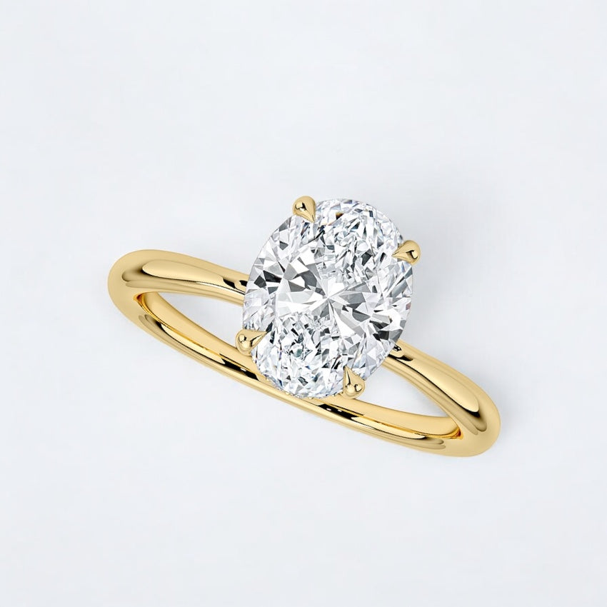 1 Carat VS Oval Cut Lab Diamond Solitaire Ring