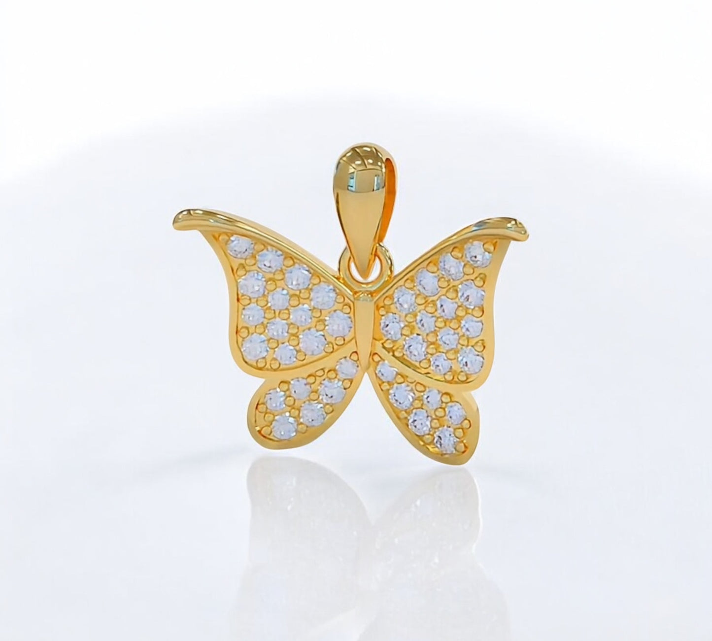 Diamond Butterfly Pendant
