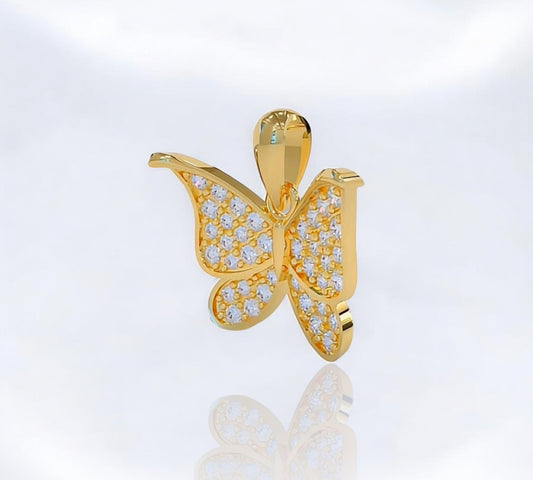 Diamond Butterfly Pendant